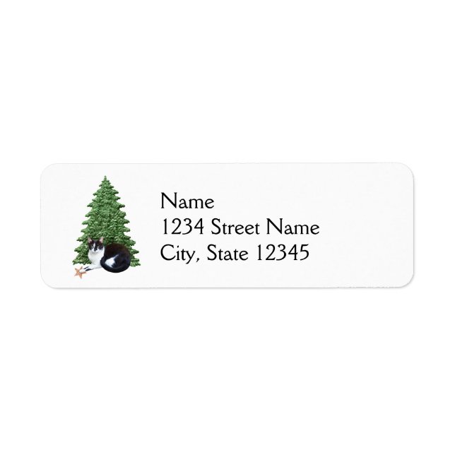 Cat Star Tree Address Labels (Front)