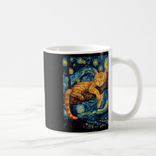 Cat Starry Night Van Gogh Cat For Cat Lover Cat Mo Coffee Mug