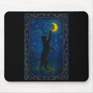 Cat Starry Night Van Gogh Cat Funny Cat Lover Mom Mouse Pad