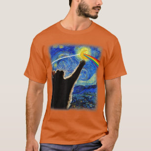 Cat Starry Night Van Gogh Cat Gifts Cat Lover Cat  T-Shirt