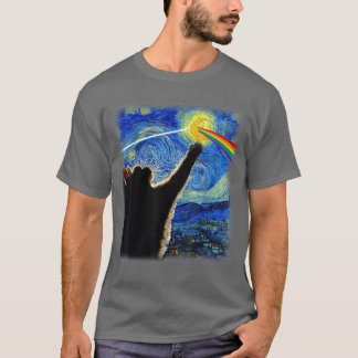 Cat Starry Night Van Gogh Cat Gifts Cat Lover Cat  T-Shirt