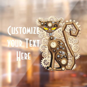 Cat Steampunk Vintage Retro Style Machine