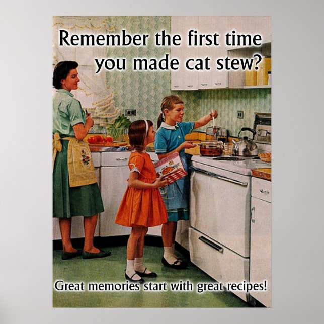 Cat Stew Funny Poster Print Humour (Front)