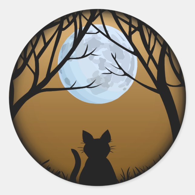Cat Stickers Fun Halloween Cat Stickers Cat Lover (Front)