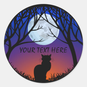 Cat Stickers Personalised Black Cat Stickers