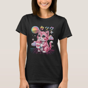 Cat Strawberry Milk Anime 90s Japanese Cat Japan V T-Shirt