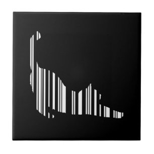CAT STRETCHING BAR CODE Pet Barcode Pattern Tile