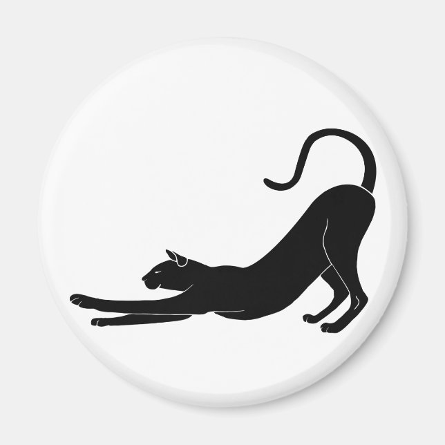 Cat Stretching Magnet (Front)