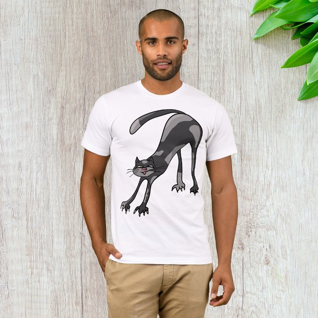 Cat Stretching Mens T-Shirt (Creator Uploaded)