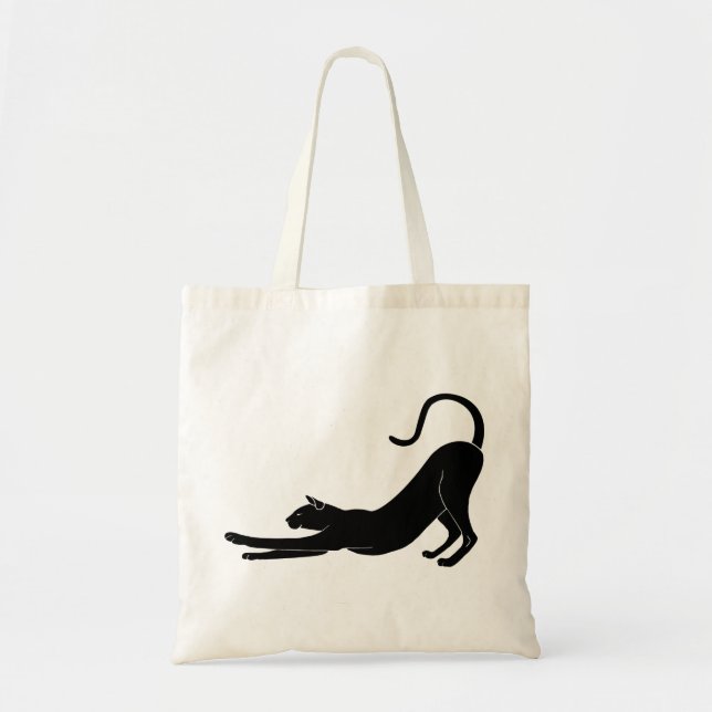 Cat Stretching Tote Bag (Front)