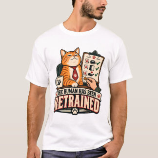 Cat Successfully Retrained The Human T-Shirt