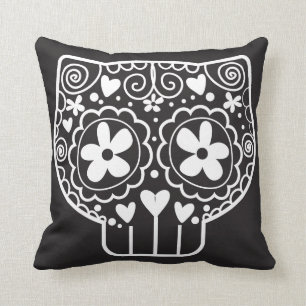 Cat Sugar Skull Cushion