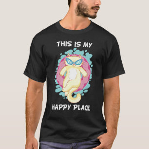 Cat Summer Holiday Bathing Relaxing Swimming Hoop T-Shirt
