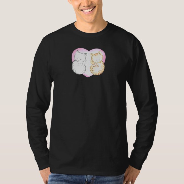 Cat Summer Wedding Anniversary Engagement Valentin T-Shirt (Front)