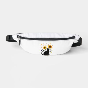 Cat Sunflower Christmas Tree Sun Flower Cat Lover Bum Bags