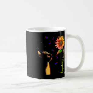 Cat Sunflower Congenital Heart Disease Awareness Coffee Mug