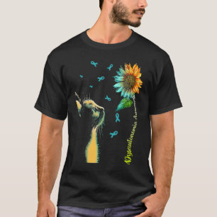 Cat Sunflower Dysautonomia Awareness T-Shirt