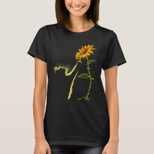 Cat Sunflower For Cat Cat Mum Cat Lady Women T-Shirt