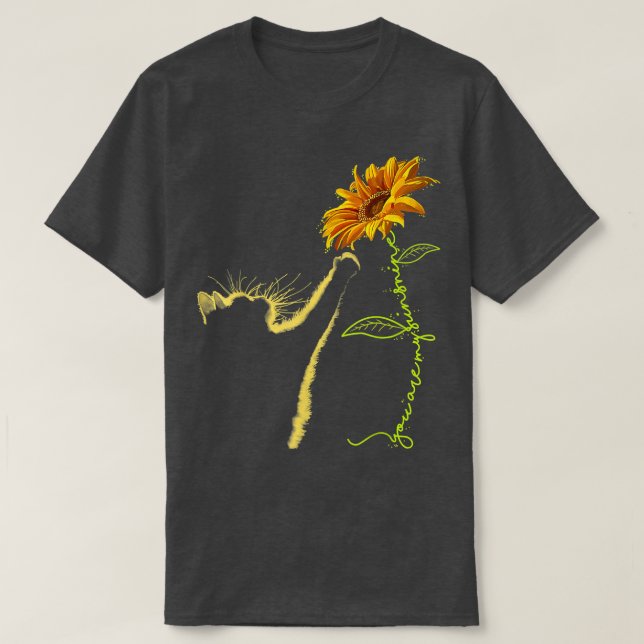 Cat Sunflower Gifts For Cat Lovers, Cat Mom, Cat L T-Shirt (Design Front)