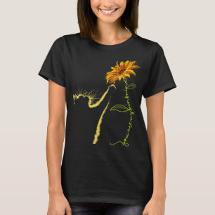 Cat Sunflower Gifts For Cat Lovers, Cat Mum, Cat L T-Shirt