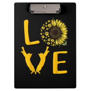 Cat Sunflower Gifts For Cat Lovers, Cat Mum Clipboard