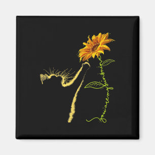 Cat Sunflower Gifts For Cat Lovers Magnet