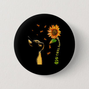 Cat Sunflower Rsd Crps Awareness 6 Cm Round Badge