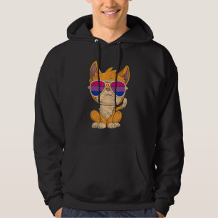 Cat Sunglasses Bisexuality Flag Lgbt Pride Bisexua Hoodie
