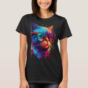 Cat Sunglasses Heart Cute Kitten Cat T-Shirt