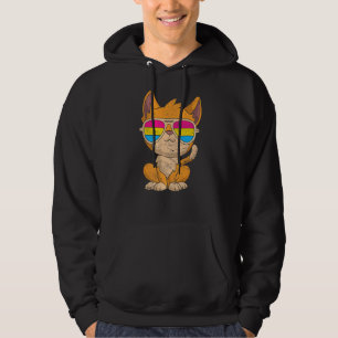Cat Sunglasses Pansexuality Flag Lgbt Pride Pansex Hoodie