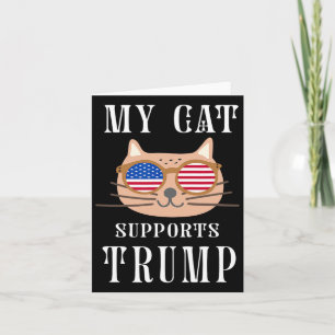 Cat Supports Trump 2024 Take America Back Election Card