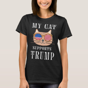 Cat Supports Trump 2024 Take America Back Election T-Shirt