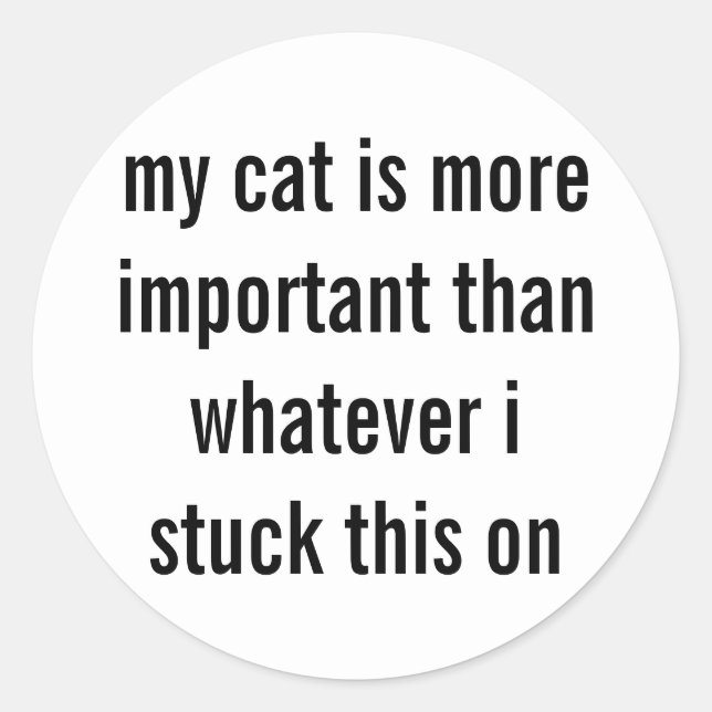 CAT SUPREMACY CLASSIC ROUND STICKER (Front)