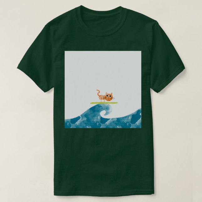 cAT sURF T-Shirt (Design Front)