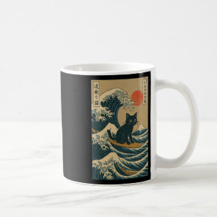 Cat Surfing Japanese Coffee Mug