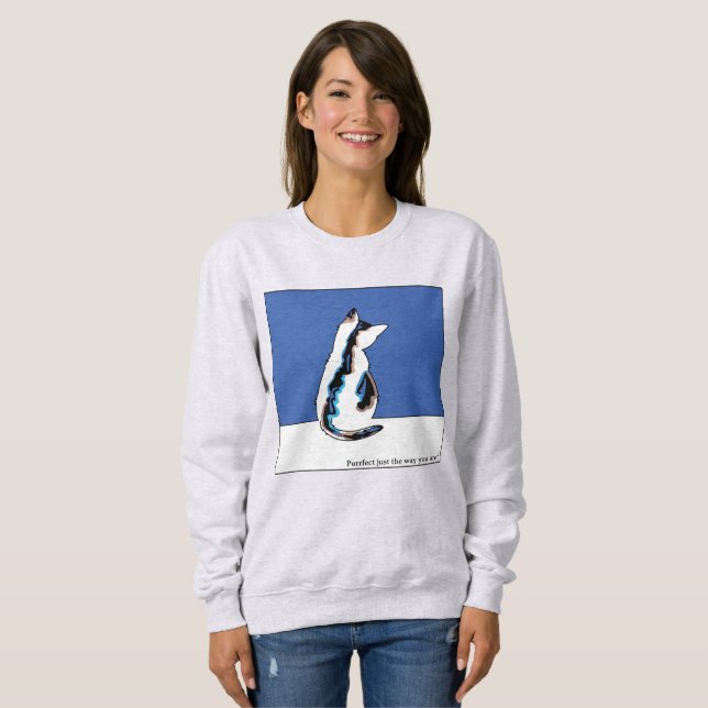 Cat Sweatshirt Blue (Front Full)