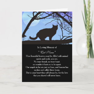 Cat Sympathy Card Personalized photo Pet Memorial