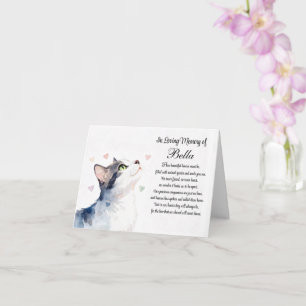 Cat Sympathy Personalised Name Spiritual Poem Card