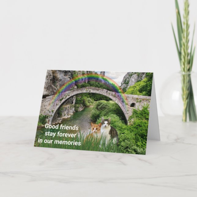 Cat Sympathy / Rainbow Bridge Poem Card (Front)