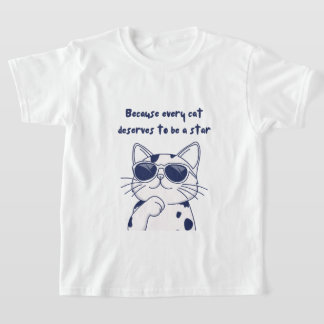 Cat T-shirt - Every cat deserves to be a star