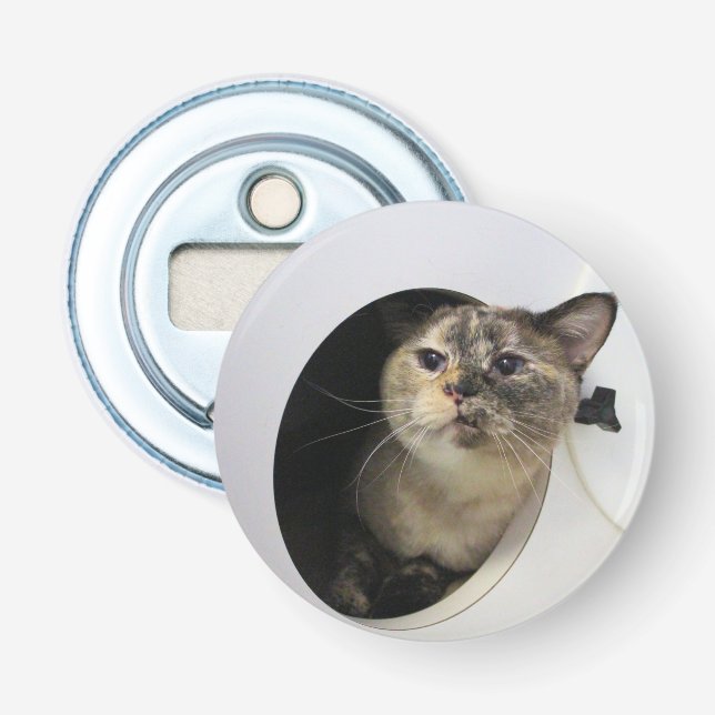 Cat  T-Shirt Keychain Bottle Opener (Front)