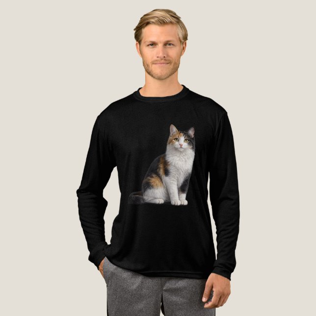Cat T-Shirt Tri-Blend Shirt (Full Front)