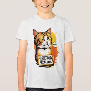 Cat T-Shirt with Sarcastic Attitude Tri-Blend Shirt