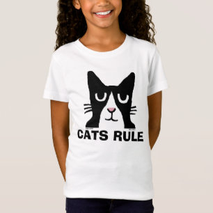 Cat t-shirts for Kids, Panda Kitty CATS RULE