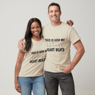CAT T-Shirts, HEART BEAT T-Shirt