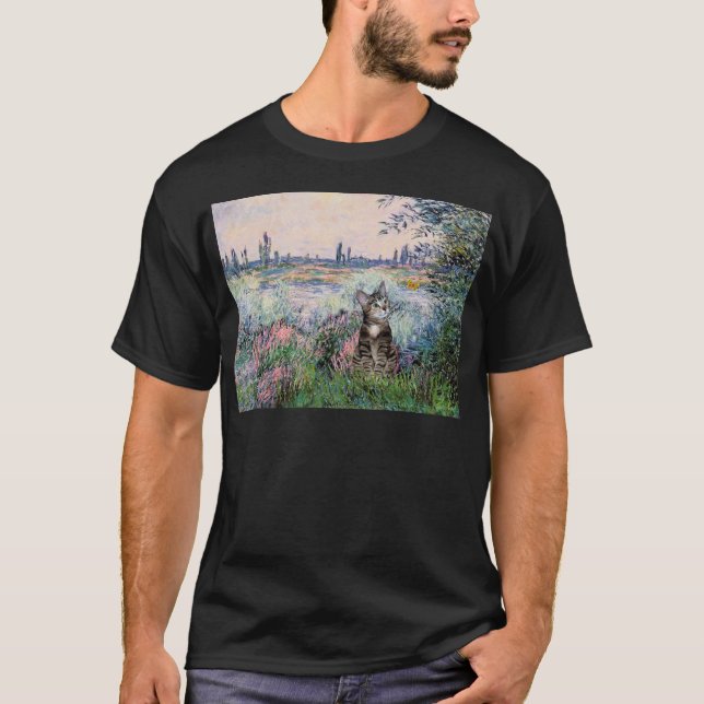Cat (Tabby 2) - By the Seine T-Shirt (Front)