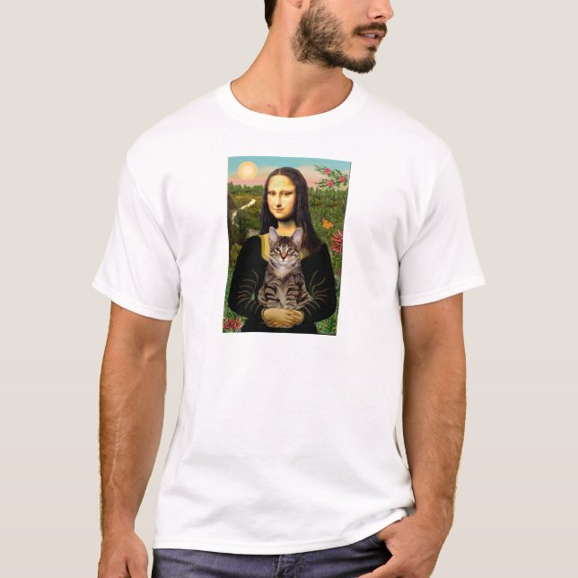 CAT (Tabby) - Mona Lisa T-Shirt (Front)
