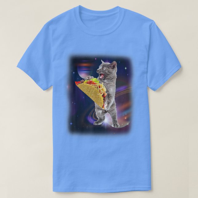 Cat Taco In Space Funny  For Cat And Taco Lovers  T-Shirt (Design Front)