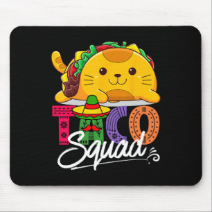 Cat Taco Squad Cinco De Mayo Cute Funny Mexican Fo Mouse Pad