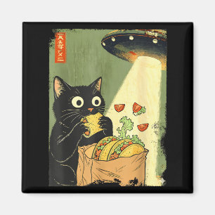Cat Tacos Japanese UFO Anime Trendy Magnet